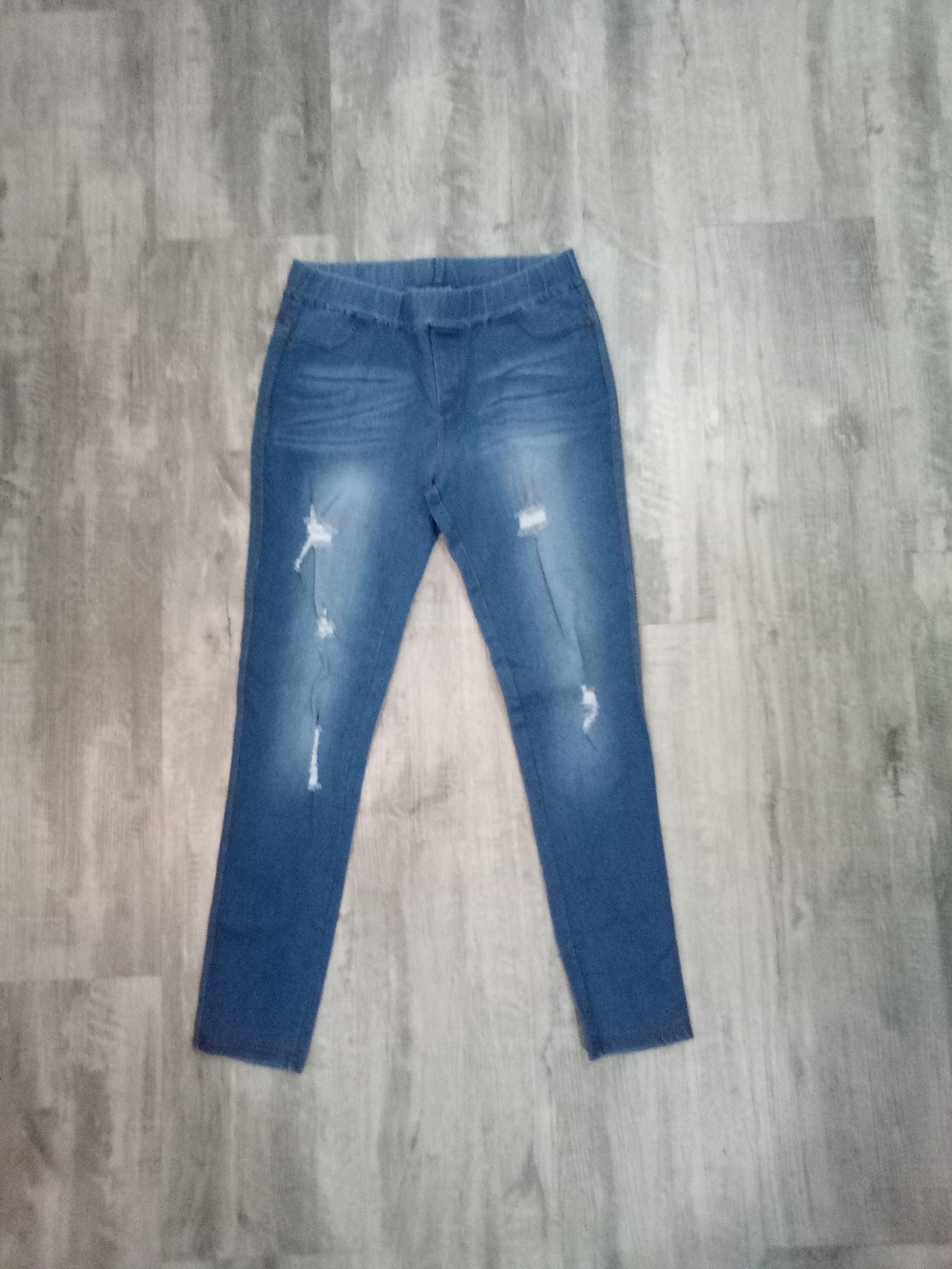 JVINI Blue Distressed Pull-On Jeggings